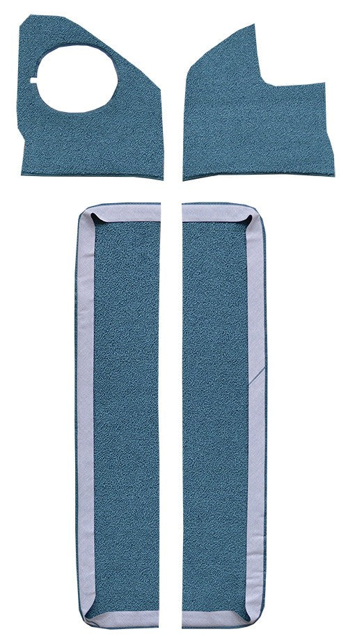 1964 Chevrolet Biscayne Door & Kick Panel Inserts with Air 2DR Loop Replacement Carpet Kit - 4-Piece - product details image 