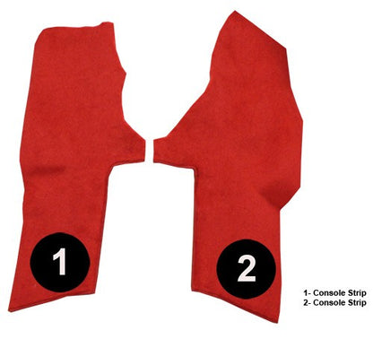 1994-1996 Chevrolet Corvette Console Strip Truvette Molded Replacement Carpet Kit - 2-Piece - product details image 4