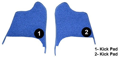 1963-1967 Chevrolet Corvette Kick Panel Inserts Loop Replacement Carpet Kit - 2-Piece - product details image 4