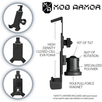 MobArmor MOBM2-BLK-LG Magnetic Holder for iPhone 6 + - 8 +,Samsung S3-S6,Note3-7