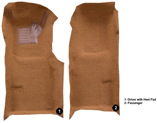 1971-1977 Chevrolet Corvette Auto Front with Pad Cutpile Molded Replacement Carpet Kit - 2-Piece - product details image 5
