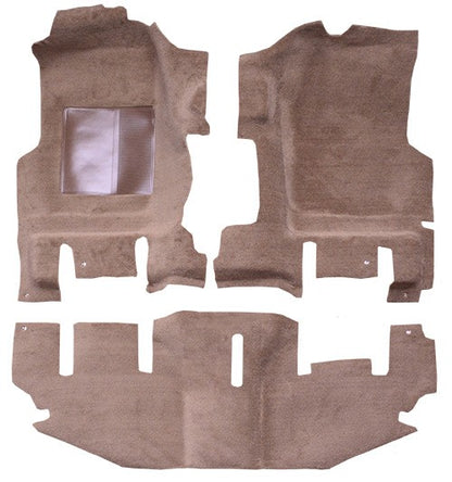 1997-2006 Jeep Wrangler Short Console Pass Area Cutpile Molded Replacement Carpet Kit - 3-Piece - product details image 2