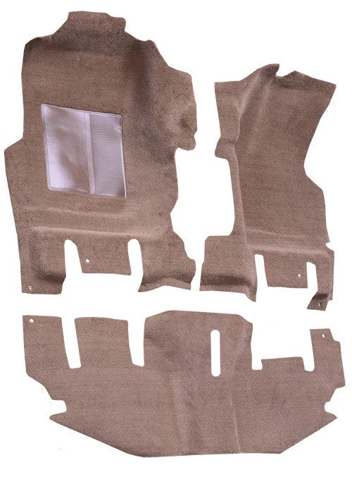 1997-2006 Jeep Wrangler Short Console Pass Area Cutpile Molded Replacement Carpet Kit - 3-Piece - product details image 3