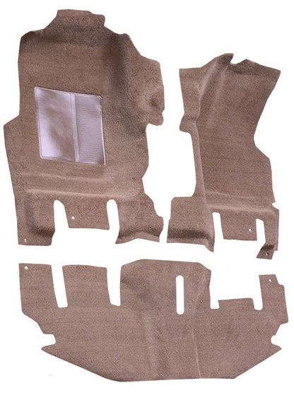 1997-2006 Jeep Wrangler Short Console Pass Area Cutpile Molded Replacement Carpet Kit - 3-Piece - product details image 3