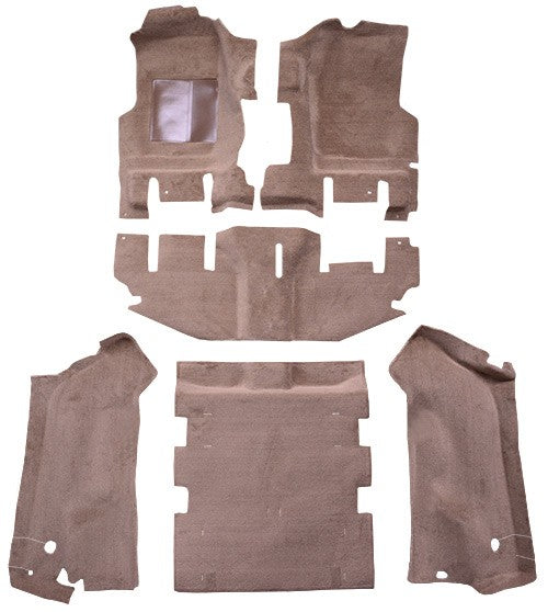 2003-2006 Jeep Wrangler Short Console w/o Cutpile Replacement Carpet Kit w/ Mass Backing - 6-Piece - product details image 2