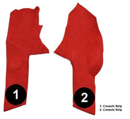 1990-1993 Chevrolet Corvette Console Strip Cutpile Molded Replacement Carpet Kit - 2-Piece - product details image 4