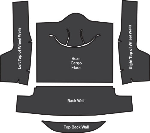 1963-1967 Chevrolet Corvette Coupe Rear Mastic with Pad Sound Deadening Kit - 5-Piece - product details image 4