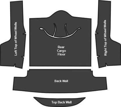 1963-1967 Chevrolet Corvette Coupe Rear Mastic with Pad Sound Deadening Kit - 5-Piece - product details image 4