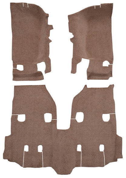 2011-2018 Jeep Wrangler Unlimited Pass Area 4DR Cutpile Molded Replacement Carpet Kit - 3-Piece - product details image 2