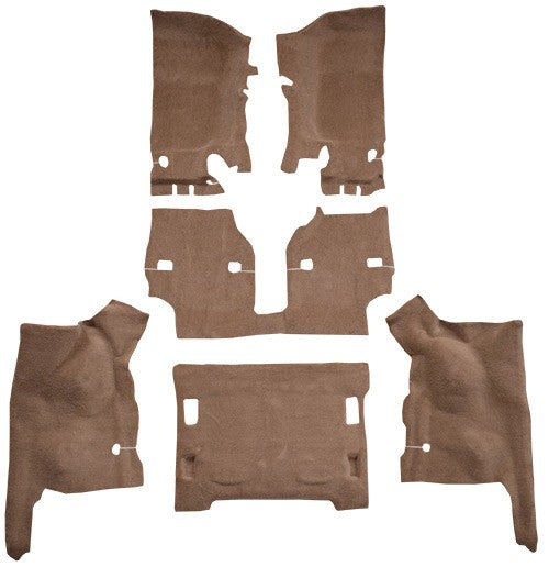 2011-2018 Jeep Wrangler 2DR Complete Cutpile Molded Replacement Carpet Kit - 6-Piece - product details image 2