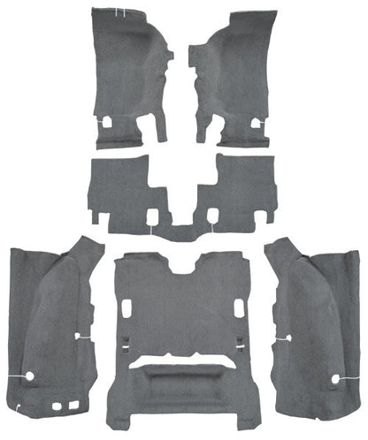 2007-2010 Jeep Wrangler 2DR Complete Cutpile Molded Replacement Carpet Kit - 6-Piece - product details image 2