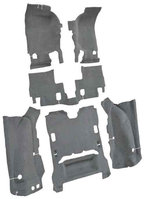 2007-2010 Jeep Wrangler 2DR Complete Cutpile Molded Replacement Carpet Kit - 6-Piece - product details image 3
