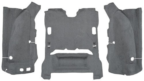 2007-2010 Jeep Wrangler 2DR Cargo Area Cutpile Molded Replacement Carpet Kit - 3-Piece - product details image 2
