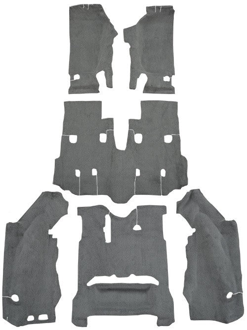 2007-2010 Jeep Wrangler 4DR Unlimited Complete Cutpile Molded Replacement Carpet Kit - 6-Piece - product details image 2