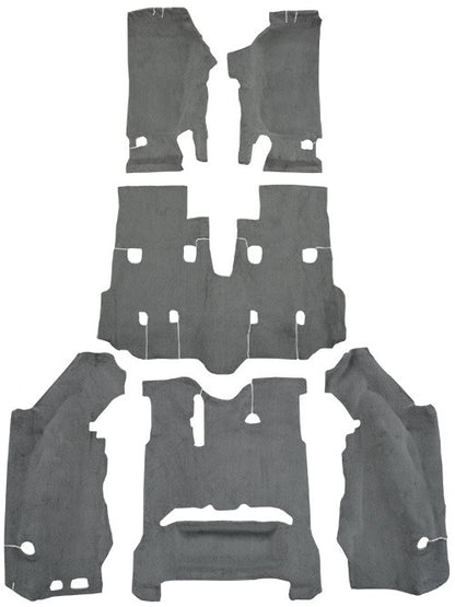 2007-2010 Jeep Wrangler 4DR Unlimited Complete Cutpile Molded Replacement Carpet Kit - 6-Piece - product details image 2