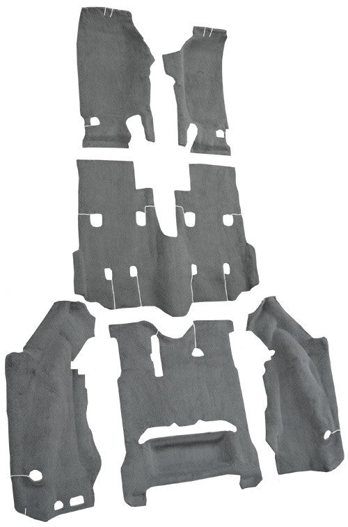 2007-2010 Jeep Wrangler 4DR Unlimited Complete Cutpile Molded Replacement Carpet Kit - 6-Piece - product details image 3