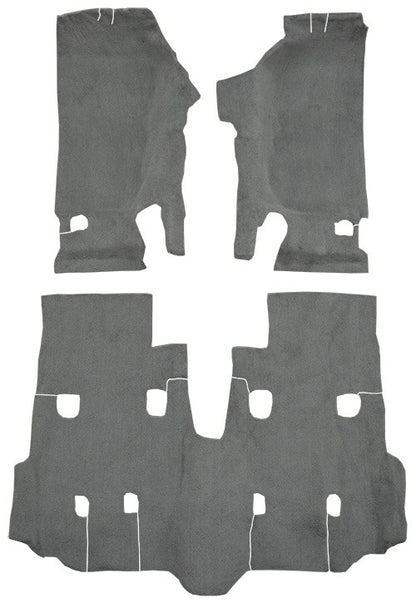 2007-2010 Jeep Wrangler 4DR Unlimited Pass Area Cutpile Molded Replacement Carpet Kit - 3-Piece - product details image 2