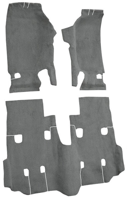 2007-2010 Jeep Wrangler 4DR Unlimited Pass Area Cutpile Molded Replacement Carpet Kit - 3-Piece - product details image 3
