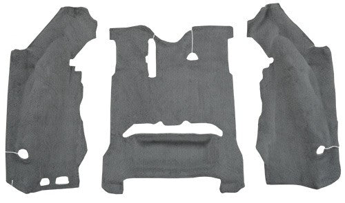 2007-2010 Jeep Wrangler 4DR Unlimited Cargo Area Cutpile Molded Replacement Carpet Kit - 3-Piece - product details image 2