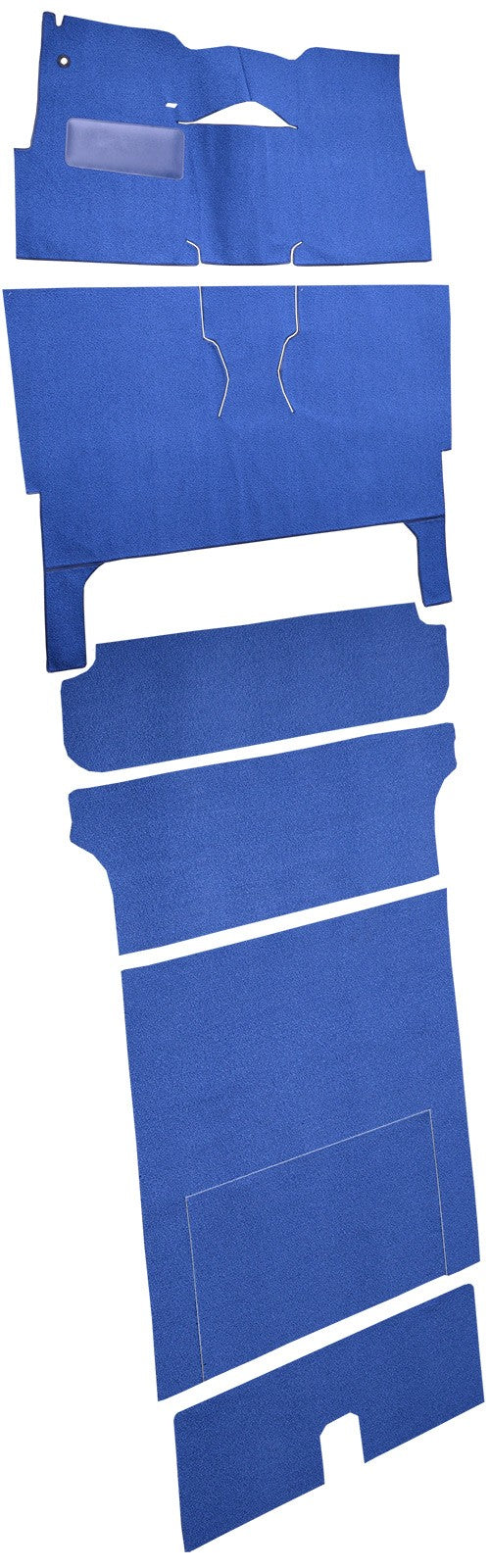 1957 Chevrolet One-Fifty Series 2DR Wagon Bucket Seat Complete Loop Replacement Carpet Kit - 7-Piece - product details image 