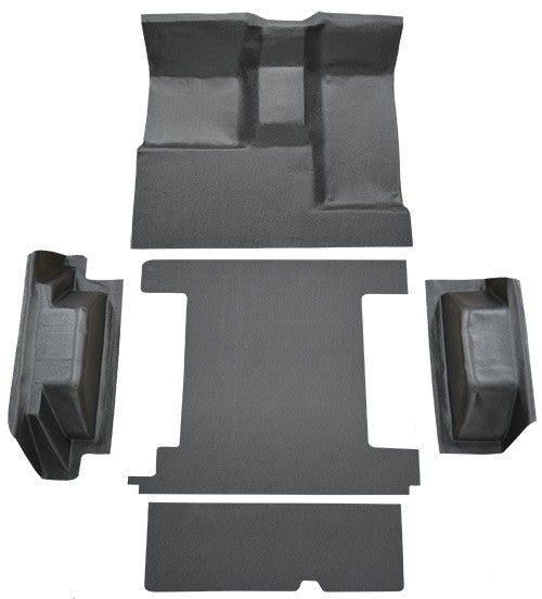 1966-1976 Ford Bronco 2 Tanks Complete w/ Tailgate Lock Vinyl Flooring - 5-Piece - product details image 2