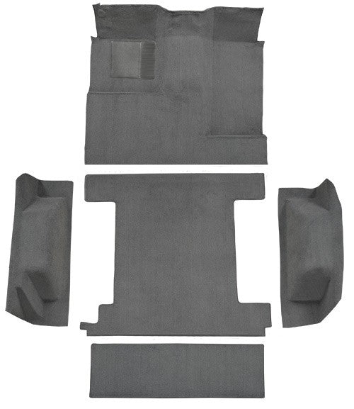 1966-1973 Ford Bronco 1 Tank Complete w/o Tailgate Lock Loop Molded Replacement Carpet Kit - 5-Piece - product details image 