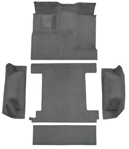1966-1973 Ford Bronco 1 Tank Complete w/o Tailgate Lock Loop Molded Replacement Carpet Kit - 5-Piece - product details image 