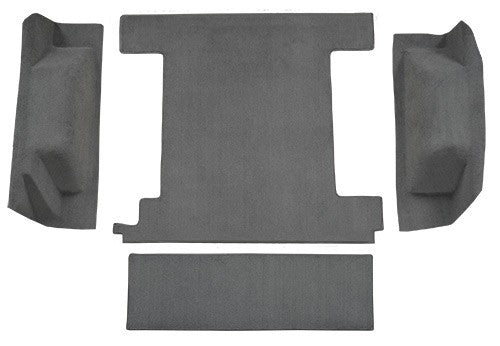 1966-1973 Ford Bronco 1 Tank w/o Tailgate Lock Cargo Area Loop Molded Replacement Carpet Kit - 4-Piece - product details imag