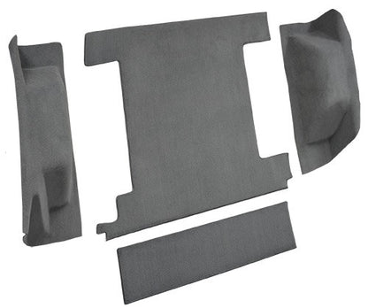 1966-1973 Ford Bronco 1 Tank w/o Tailgate Lock Cargo Area Loop Molded Replacement Carpet Kit - 4-Piece - product details imag