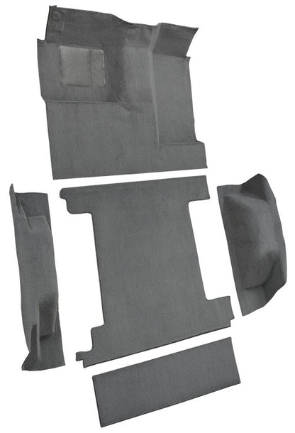 1966-1973 Ford Bronco 2 Tanks Complete w/o Tailgate Lock Loop Molded Replacement Carpet Kit - 5-Piece - product details image