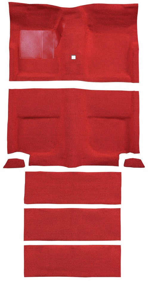 1965-1968 Ford Mustang FB w/ Folddowns w/ Shifter Hole Loop Molded Replacement Carpet Kit - 7-Piece - product details image 2
