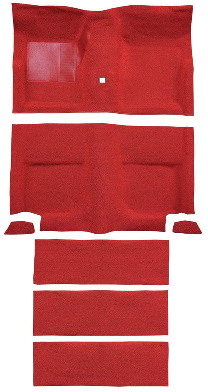 1965-1968 Ford Mustang FB w/ Folddowns w/ Shifter Hole Nylon Molded Replacement Carpet Kit - 7-Piece - product details image 