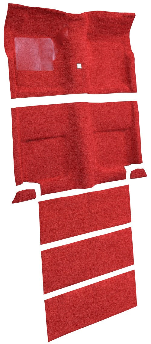 1965-1968 Ford Mustang FB w/ Folddowns w/ Shifter Hole Nylon Molded Replacement Carpet Kit - 7-Piece - product details image 