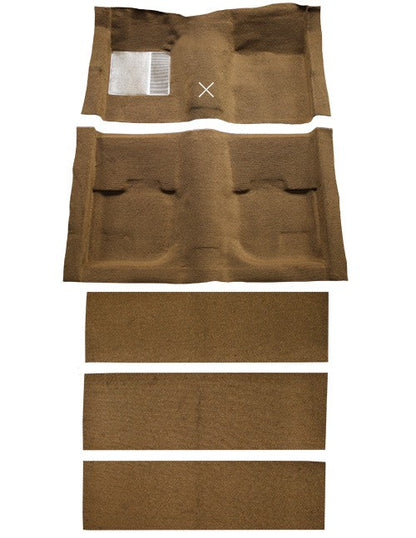 1969-1970 Ford Mustang FB w/ Fold Downs w/o Toe Pad w/ Shift Nylon Replacement Carpet Kit - 5-Piece - product details image 2