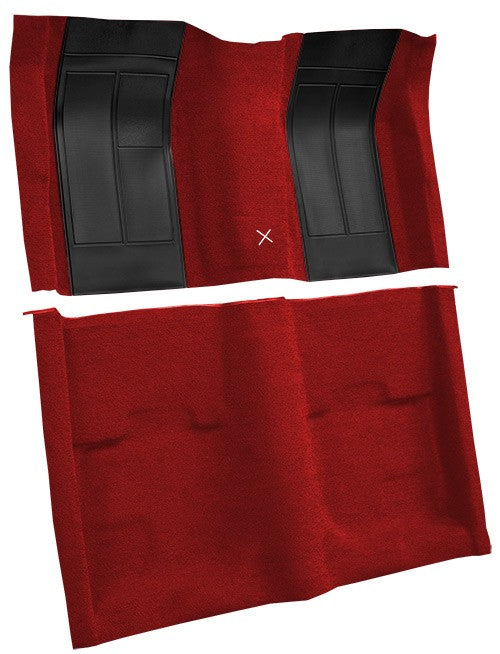 1970 Ford Mustang Mach 1 w/ 2 Black Ins w/ Shift Cut FB Nylon Molded Replacement Carpet Kit - 2-Piece - product details image