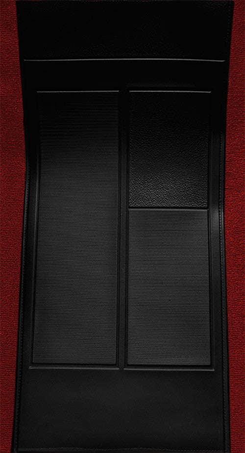 1970 Ford Mustang Mach 1 w/ 2 Black Ins w/ Shift Cut FB Nylon Molded Replacement Carpet Kit - 2-Piece - product details image