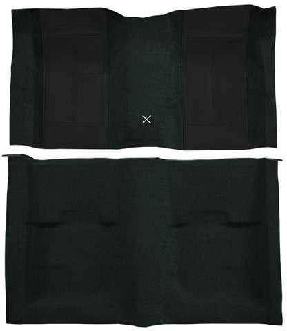 1970 Ford Mustang Mach 1 w/ 2 Dk Blue Ins w/ Shift Cut FB Nylon Replacement Carpet Kit - 2-Piece - product details image 2