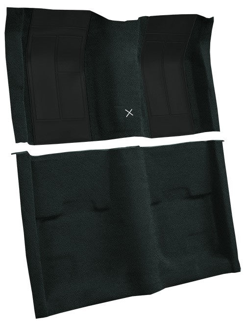 1970 Ford Mustang Mach 1 w/ 2 Dk Blue Ins w/ Shift Cut FB Nylon Replacement Carpet Kit - 2-Piece - product details image 3