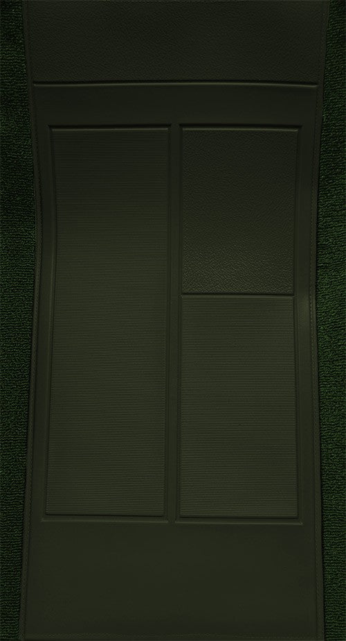 1970 Ford Mustang Mach 1 w/ 2 Green Ins w/ Shift Cut FB Nylon Molded Replacement Carpet Kit - 2-Piece - product details image