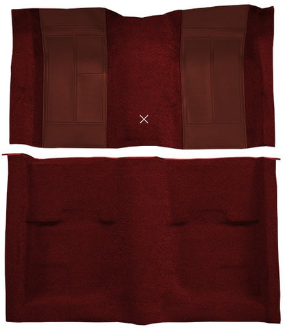 1970 Ford Mustang Mach 1 w/ 2 Maroon Ins w/ Shift Cut FB Nylon Molded Replacement Carpet Kit - 2-Piece - product details imag