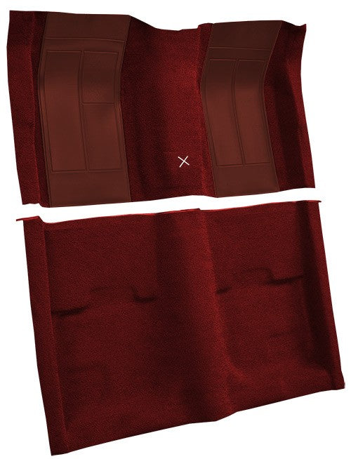 1970 Ford Mustang Mach 1 w/ 2 Maroon Ins w/ Shift Cut FB Nylon Molded Replacement Carpet Kit - 2-Piece - product details imag
