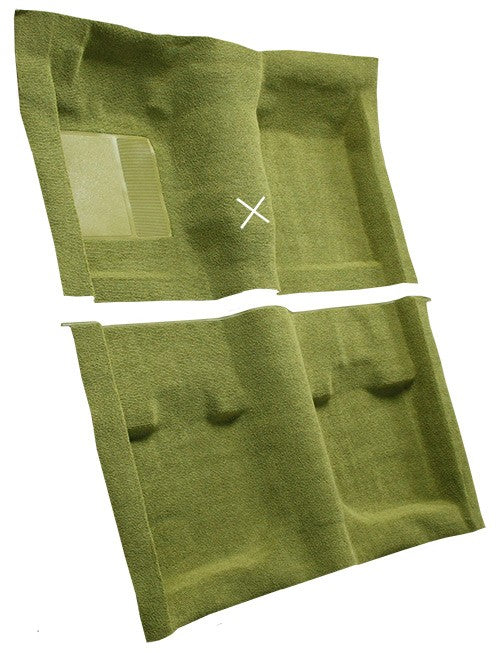 1971-1973 Ford Mustang Coupe with Shifter Cut Nylon Molded Replacement Carpet Kit - 2-Piece - product details image 3