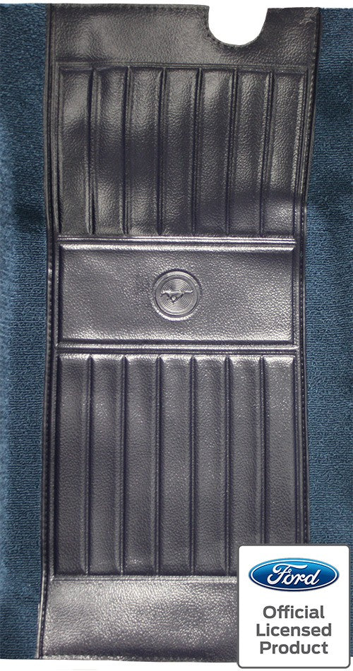 1971-1973 Ford Mustang Mach 1 w/ 2 Dk Blue Pony Ins w/ Shift Nylon Replacement Carpet Kit - 2-Piece - product details image 4