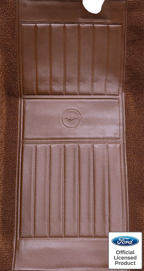 1971-1973 Ford Mustang Mach 1 w/ 2 Ginger Pony Ins w/ Shift Cut Nylon Replacement Carpet Kit - 2-Piece - product details imag