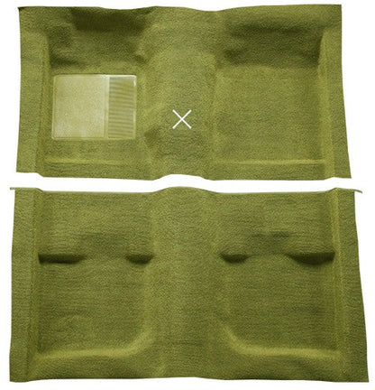 1971-1973 Ford Mustang FB w/o Folddowns w/ Shifter Cut Nylon Molded Replacement Carpet Kit - 2-Piece - product details image 