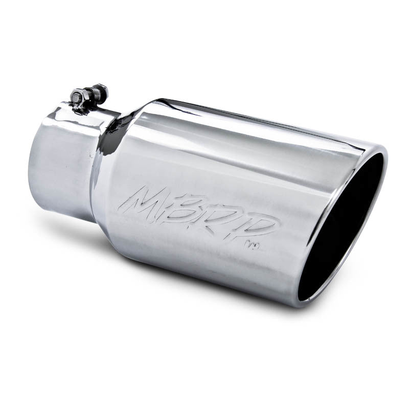MBRP 4" to 6" Rolled Angled Cut Polished Stainless Exhaust Tip T5073