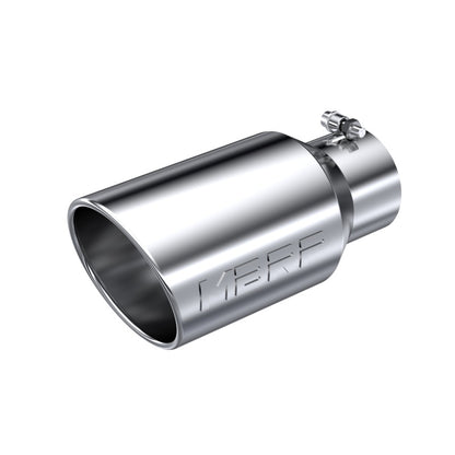 MBRP 4" to 6" Rolled Angled Cut Polished Stainless Exhaust Tip T5073