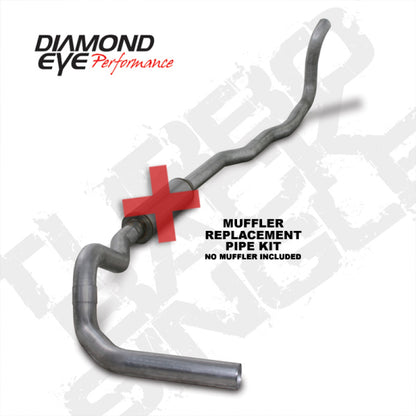 Diamond Eye K4211A-RP 4" Aluminized Turbo Back For 89-93 Dodge 5.9L 4x4