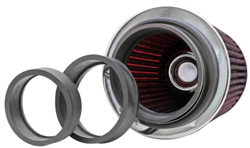 K&N 3" to 4" Round Tapered Universal Air Intake Cone Filter Chrome Truck/Car/SUV