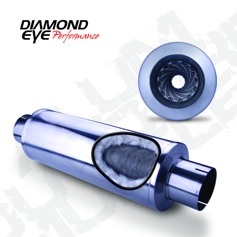 Diamond Eye Performance Straight Through High Flow Universal 4" Muffler